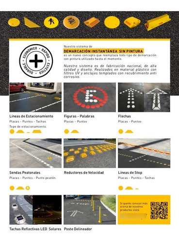 Imagen 7 de 7 de Kit Demarcación Prohibido Estacionar Punto No Pintura Vial