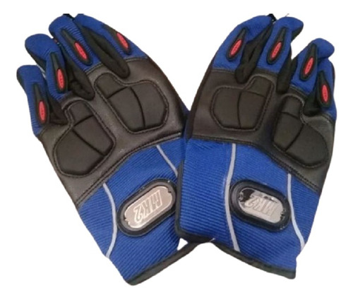 1 Par Guantes Azul Talle Xl  11x23 Proteccion Moto Bicicleta