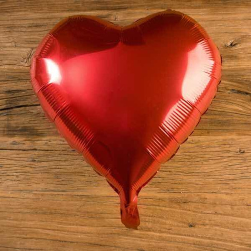 100 Globos Corazón Metálicos Rojos 18 Amor 14 De Febrero