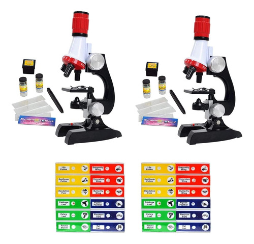 Paquete De 2 Kits De Ciencias Para Niños Microscopio Para Pr