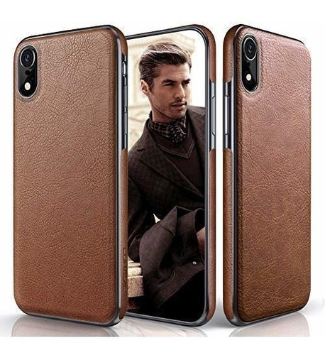 Funda Para iPhone XR Funda De Piel De Lujo Suave Flexible Hi