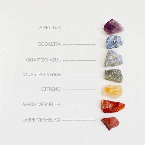 Pendulo De Cristal Natural + 7 Pedras Dos Chakras
