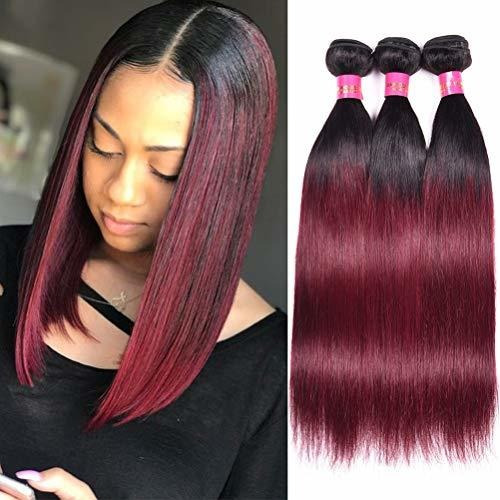 Wome Ombre Pelo Rojo Paquetes Peruvian Remy Cabello Jckhd