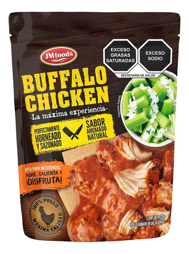 Pollo Jm Foods Deshebr En Salsa Buffalo 220g Certificado Tif