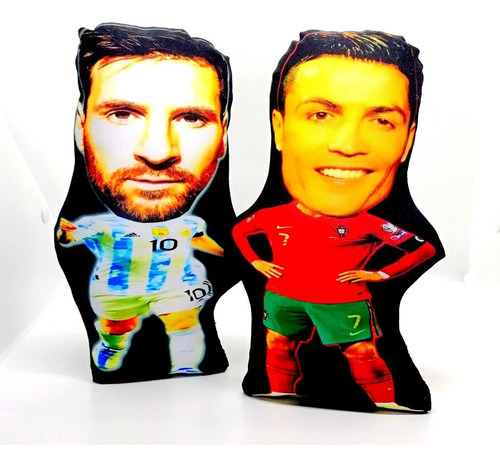 Pack Cojin Mini Messi Cristiano Ronaldo  Co Crearte