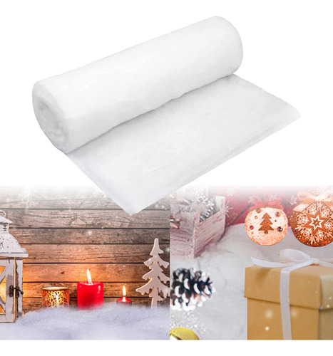 2 Rollo De Nieve De Navidad Falso Tapete De Nieve Para