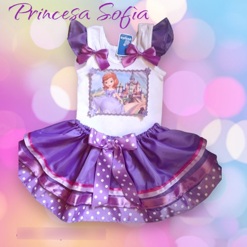 Conjunto Tutu Para Niñas Bebes Princesa Sofia Modelo 2