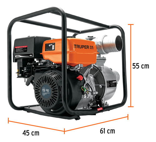 Motobomba Autocebante A Gasolina 15 Hp Salida 4 Truper