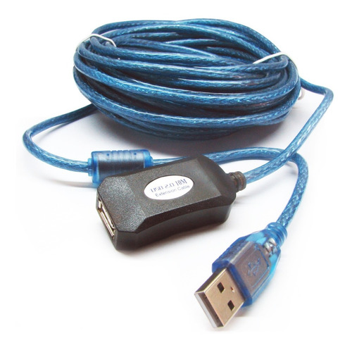 Cable Alargue Usb 2.0 Activo Doble Mallado Y Filtro 10 Mts