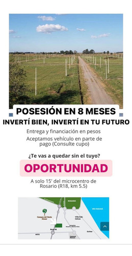 Imagen 7 de 7 de Terreno Alvear Pesos A 5 Min De Ros Entrega + Financiacion