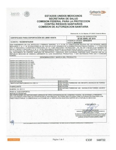 Diatomeas Grado Comestible Micronizadas + Certificado X 2kg