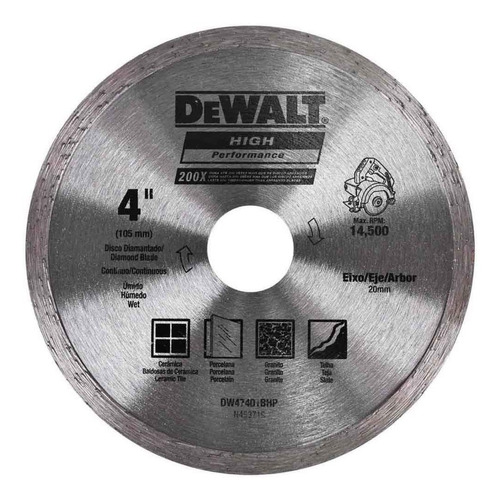 Disco Diamantado Continuo 4 Dewalt Dw47401bhp