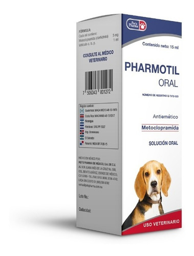 Pharmotil Oral 15ml Antiemético Perros/gatos Pet´spharma