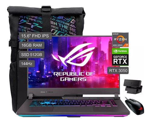 Laptop Rog Strix G15 Ryzen 7 4800h 16gb 512gb Rtx3050gpu W11