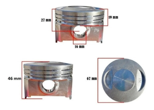 Kit Piston Completo Um 200 (dsf/dsr/renegade 200)