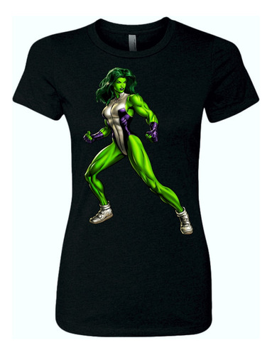 Camiseta She Hulk Femenina Serie Black Corte Dama