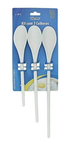 Imagem 1 de 3 de Colher De Cozinha De Plástico Com 3 Pcs Western Cr-3