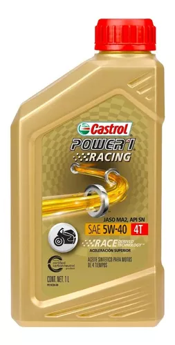 CASTROL POWER1 RACING 5W40 ACEITE DE MOTOR SINTÉTICO 100% 4L