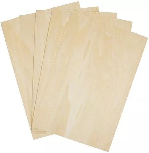 Grafix de peso medio, láminas de madera prensada de 12 x 12 pulgadas,  paquete de 25 unidades de color blanco., Natural, 12 x 12