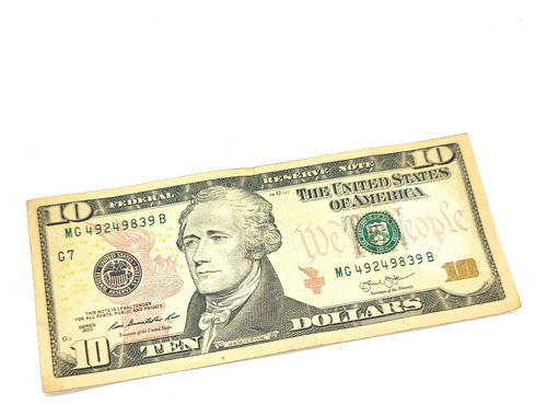 Billete 10 Dolares Estados Unidos - Numismatica (Usado)