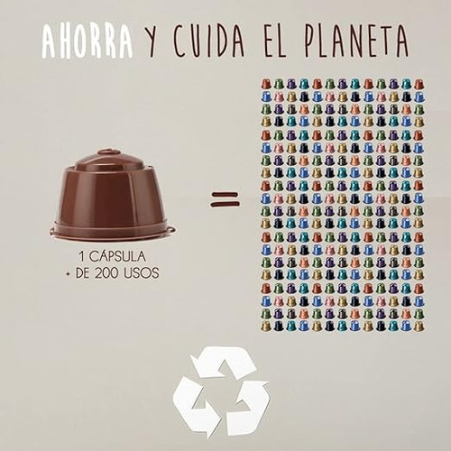 3 Capsulas Reutilizables Para Dolce Gusto + Cuchara+ Cepillo