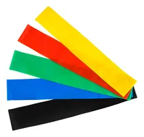 Comprar Set x5 Bandas Elásticas Resistencia Ejercicio y Fisioterapia - 5 Niveles, Látex Duradero, Portátil y Versátil