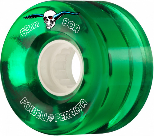 Ruedas Poweel Peralta H8 Clear Cruiser 63mm 80a Green 4pk