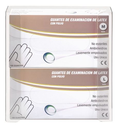 Dispenser Guantes Descartables Latex Para 2 Cajas