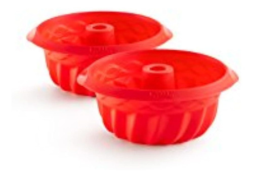 Lekue 0710600r01m017 Double Savarin Bundt Pan Red