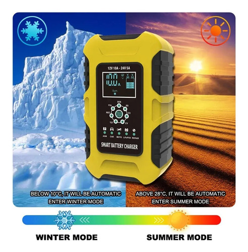 Cargador Inteligente 12v 24v 10a Litio-plomo-gel Y Mas!!!!