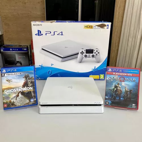 Console PS4 Slim 500GB com 2 Anos de Garantia e Jogo Spiderman - JF GAMES