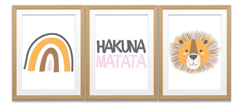 Laminas Imprimibles Infantil Set X3 Hakuna Matata Boho