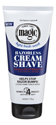 Magic Crema Sin Afeitar Afeitado De Fuerza Regular, 6 Onzas