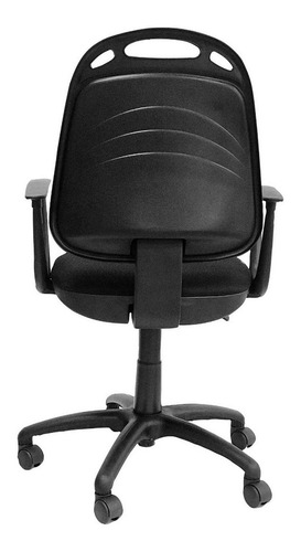 Imagen 4 de 4 de Silla de escritorio de Outlet Diva ergonómica negra con tapizado de marathon