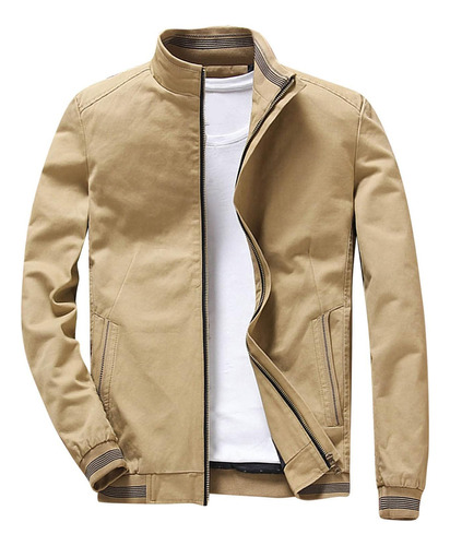 Chaqueta Bomber Para Hombre, Nueva Chaqueta Con Cuello Alto,