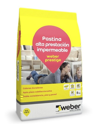 Pastina Weber Prestige Impermeable X 5kg Color perlato