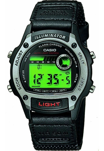 Reloj Casio W94 Tela Negro Illuminator Sumergible 50 M