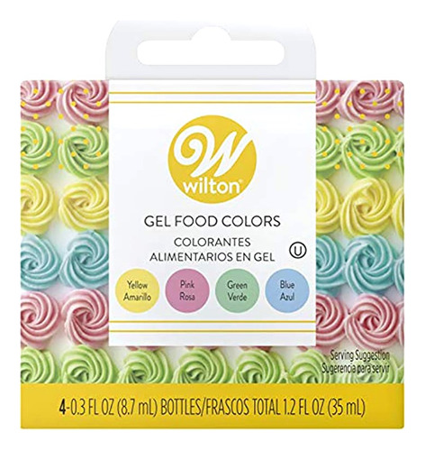 Colorantes Líquidos En Gel Colores Pastel Set X 4 Wilton