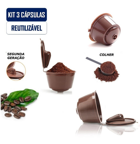 3 Cápsulas Dolce Gusto Reutilizável Recarregavel