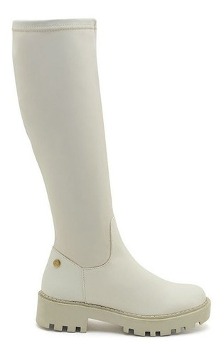 Imagen 2 de 4 de Bota Larga De Vestir Mujer Con Tacón Cuadrado 607-2008