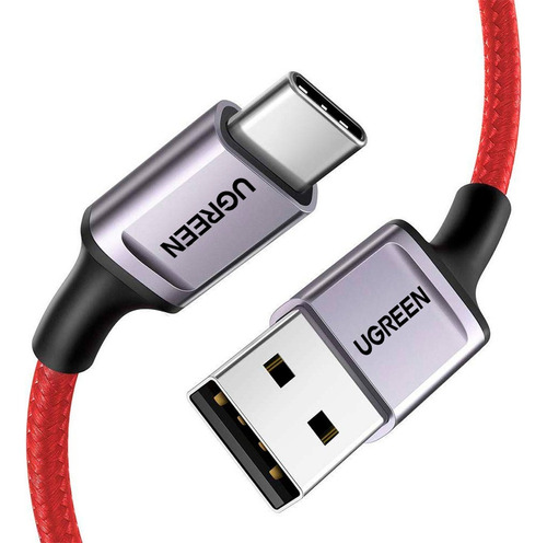 Ugreen Cable Usb A Tipo-c Carga Rapida 6a Datos 480mbps 1m Color Rojo