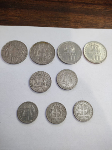 Lote De 9 Monedas De Grecia (leer Detalle)