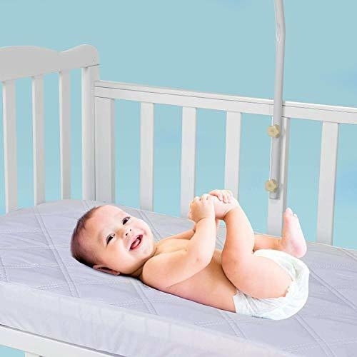Protector Para Colchon De Cuna Impermeable 52x28 Pulgadas Blanco Liso Cuna