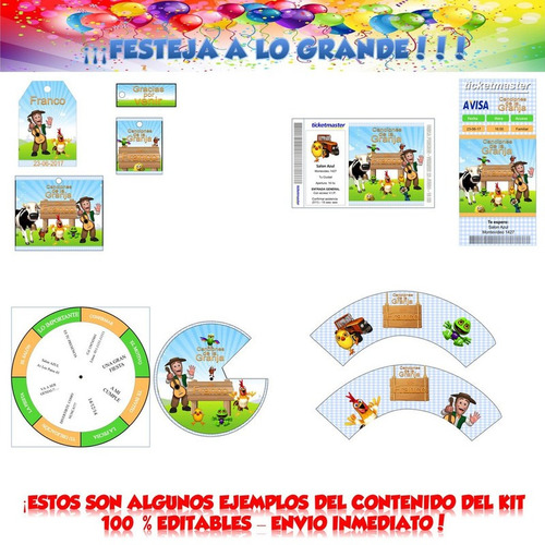 La Granja Para Imprimir Decoración Cumple Candy