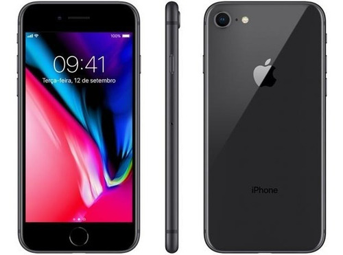 Apple iPhone 8 64 Gb Cinza Espacial + 5 Capas - Original