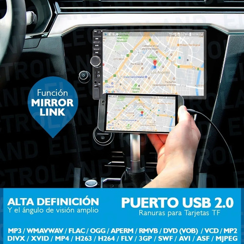 Imagen 4 de 8 de Autoestereo Stereo Bt Pantalla 7 Pulgadas Mirror Link