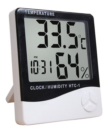 Termometro Ambiente Digital Temperatura Humedad Reloj Alarma