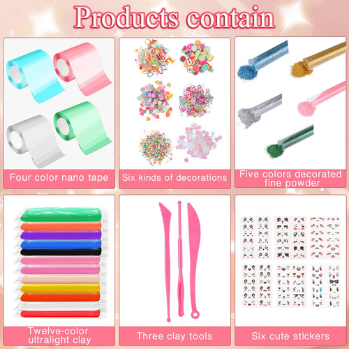 Kit Burbujas Nano Cinta Niños 9.84 Pies 4 Rollos Manualidade Como Se Muestra En Las Imágenes