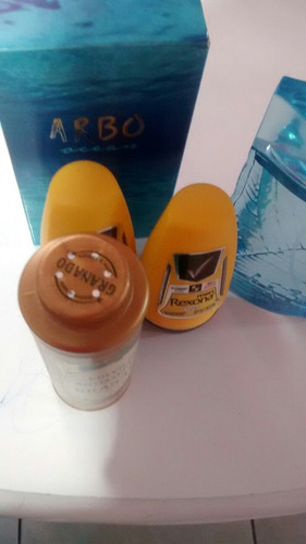 Perfume Arbo Ocean Mais Dois Desodorante Mais Um Talco P/pes