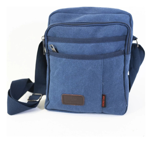 Morral Canvas Con Cierre Y Bolsillos Safari Grande Arpelli